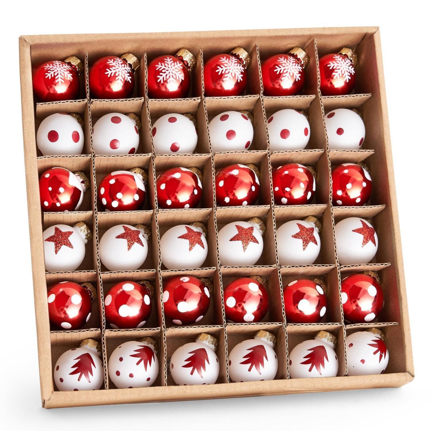 LuxusKollektion Weihnachtsbaumkugel Mini Weihnachtskugeln Set 36er (36 St)