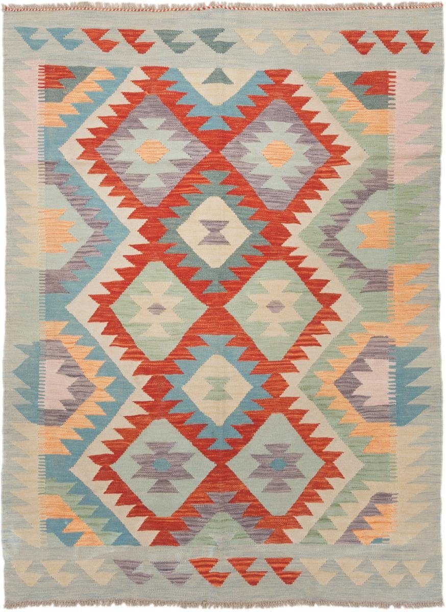 Orientteppich Kelim Afghan 143x197 Handgewebter Orientteppich, Nain Trading, rechteckig, Höhe: 3 mm