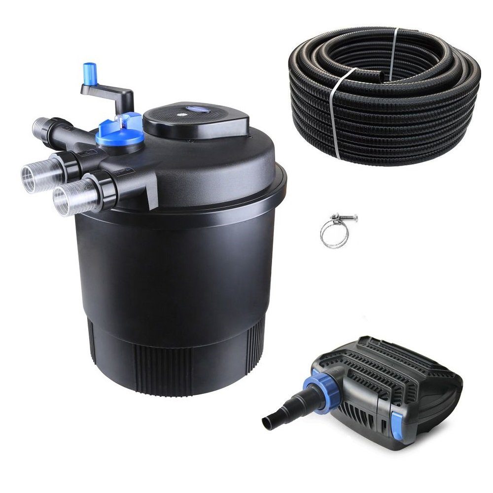 Teichfilter Druckteichfilter Set CPF 20000 mit 50W Eco Pumpe 10m Schlauch Nr.37