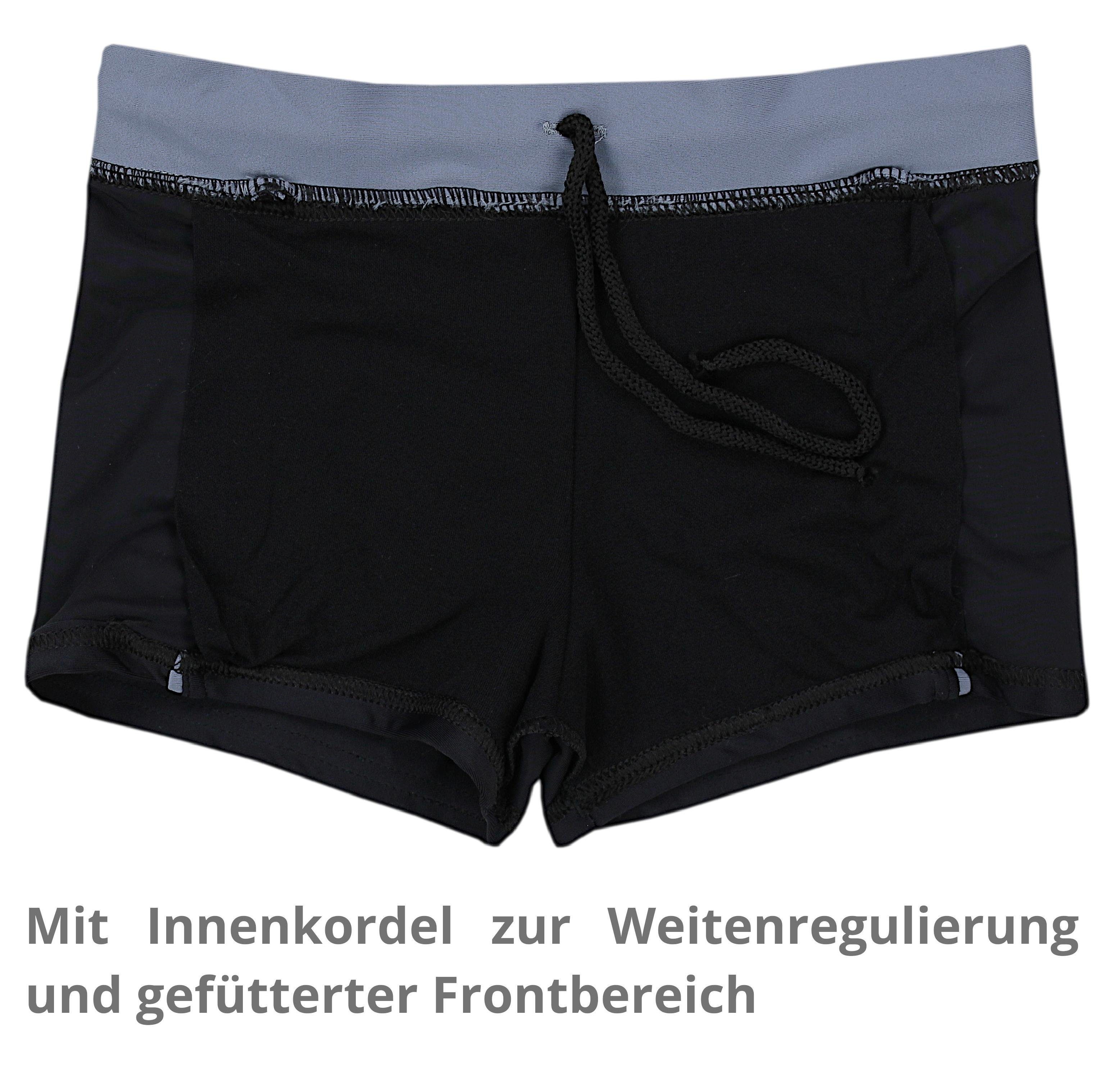 Aquarti Seitliche Aquarti Schwimmhose Schwarz Jungen Badeshorts Badeshorts Paspel Badehose Grau 024 / Kinder