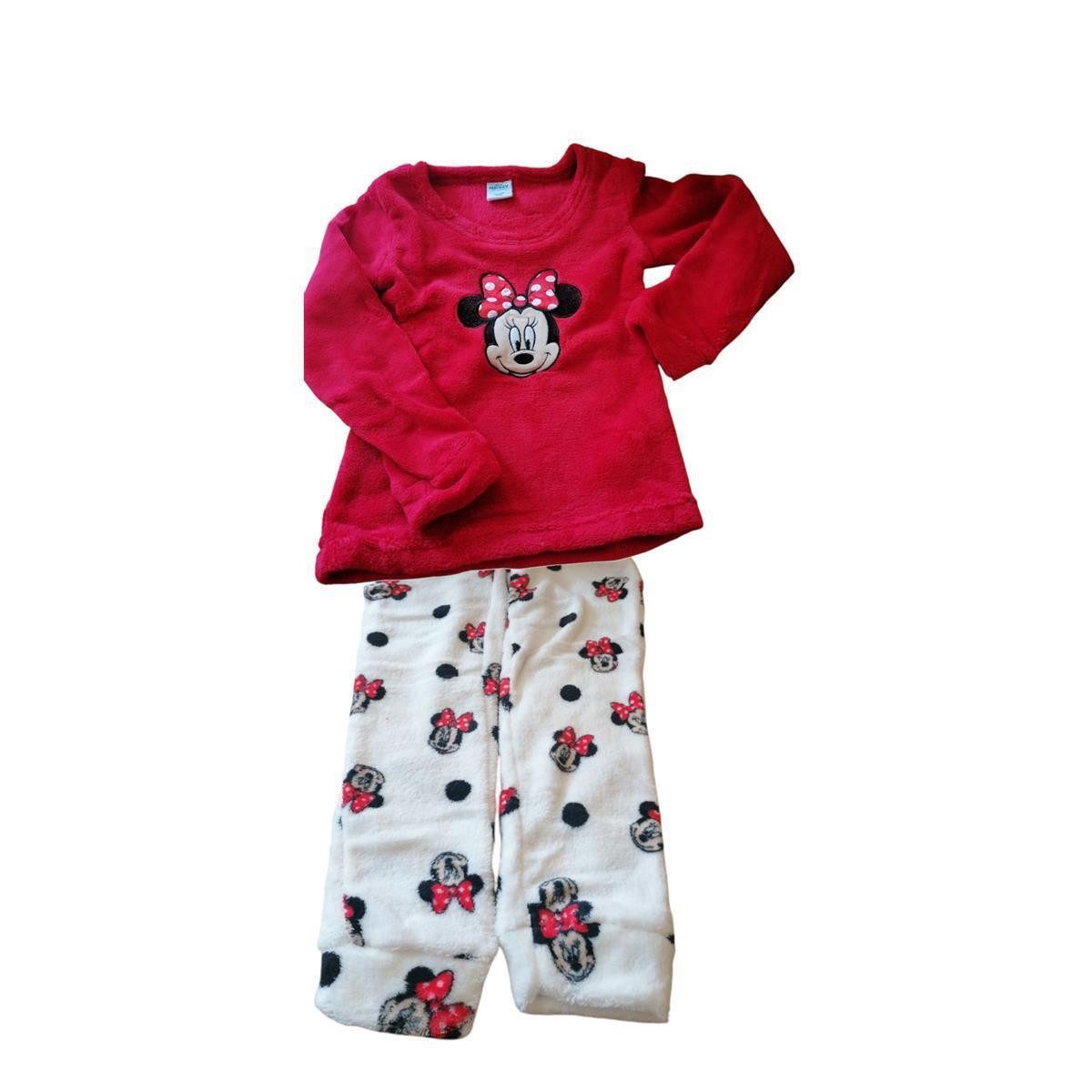 Disney Minnie Mouse Pyjama Langer Pyjama für Mädchen "Minnie", Mickey and Friends, Größen (Set, 2 tlg., Set bestehend aus Oberteil und Hose)