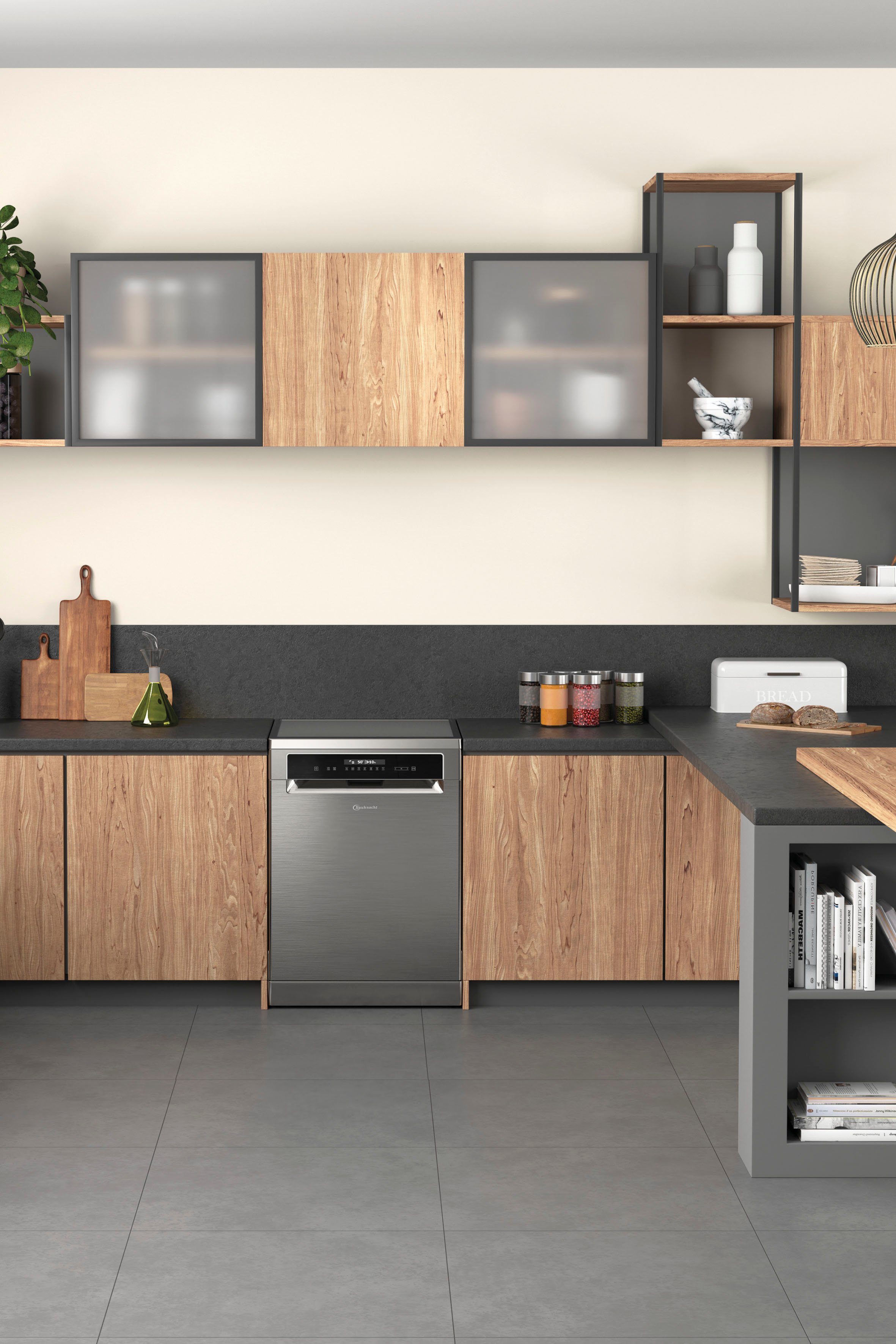 BAUKNECHT Standgeschirrspüler OBFC Ecosilent 7540, 14 Maßgedecke