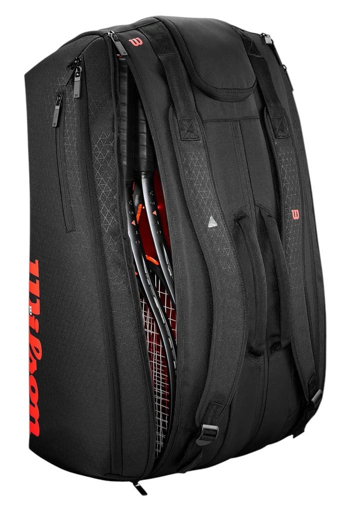 Wilson Sporttasche Tennis-Racketbag Clash V3 (Schlägertasche, 3 Hauptfach) 2025 schwarz