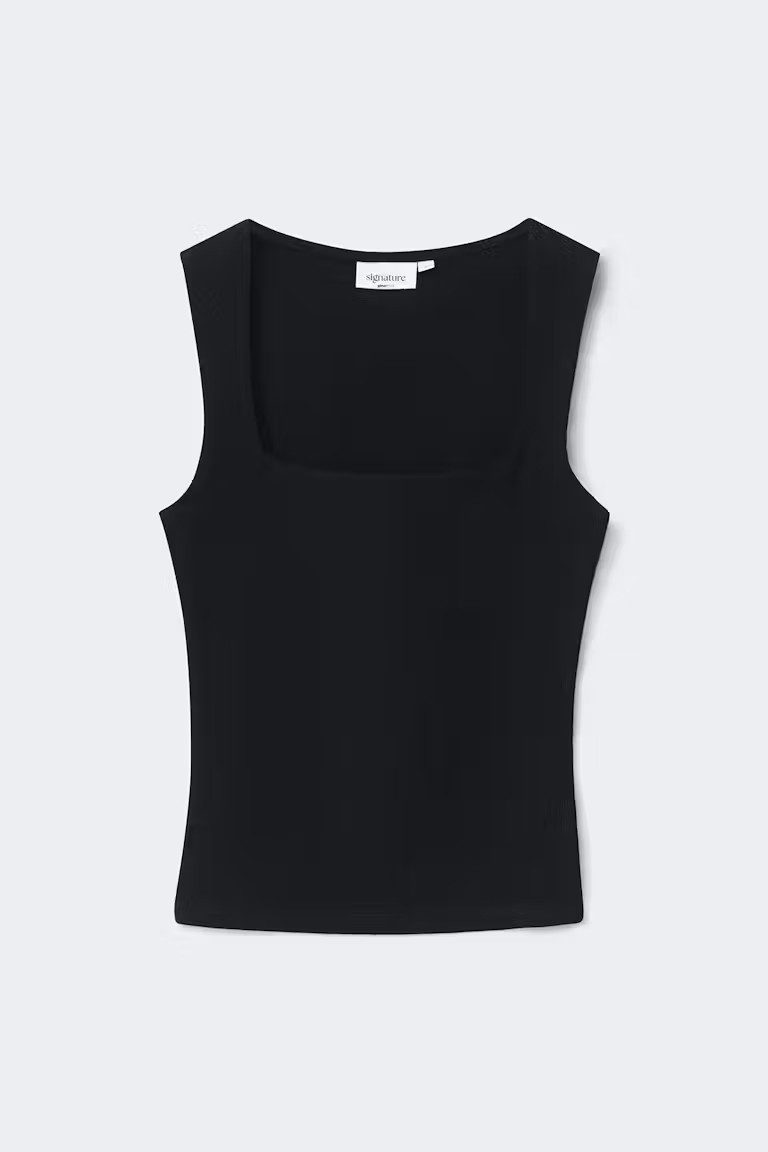 Gina Tricot Shirttop Square neck tank top - Tanktop mit eckigem Ausschnitt - Damen Top