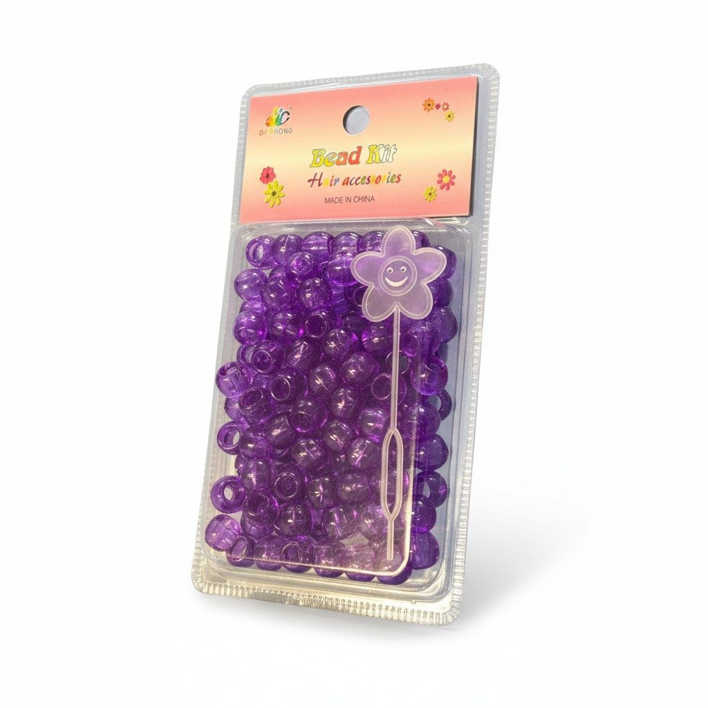 HC Haarspange Haarperlen 100 Stück – Bunte Flechtperlen für Braids & Dreadlocks