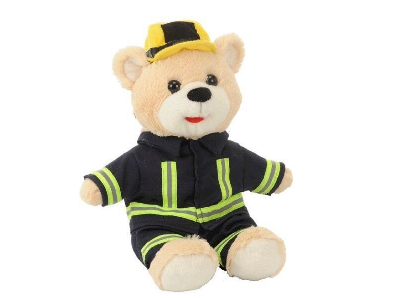 Euro Souvenirs Kuscheltier Feuerwehr Bär Plüsch ca. 27 x 17 x 16 cm, cremeweiss Berufe Teddybär, Sammelfigur / Ideal als Geschenk