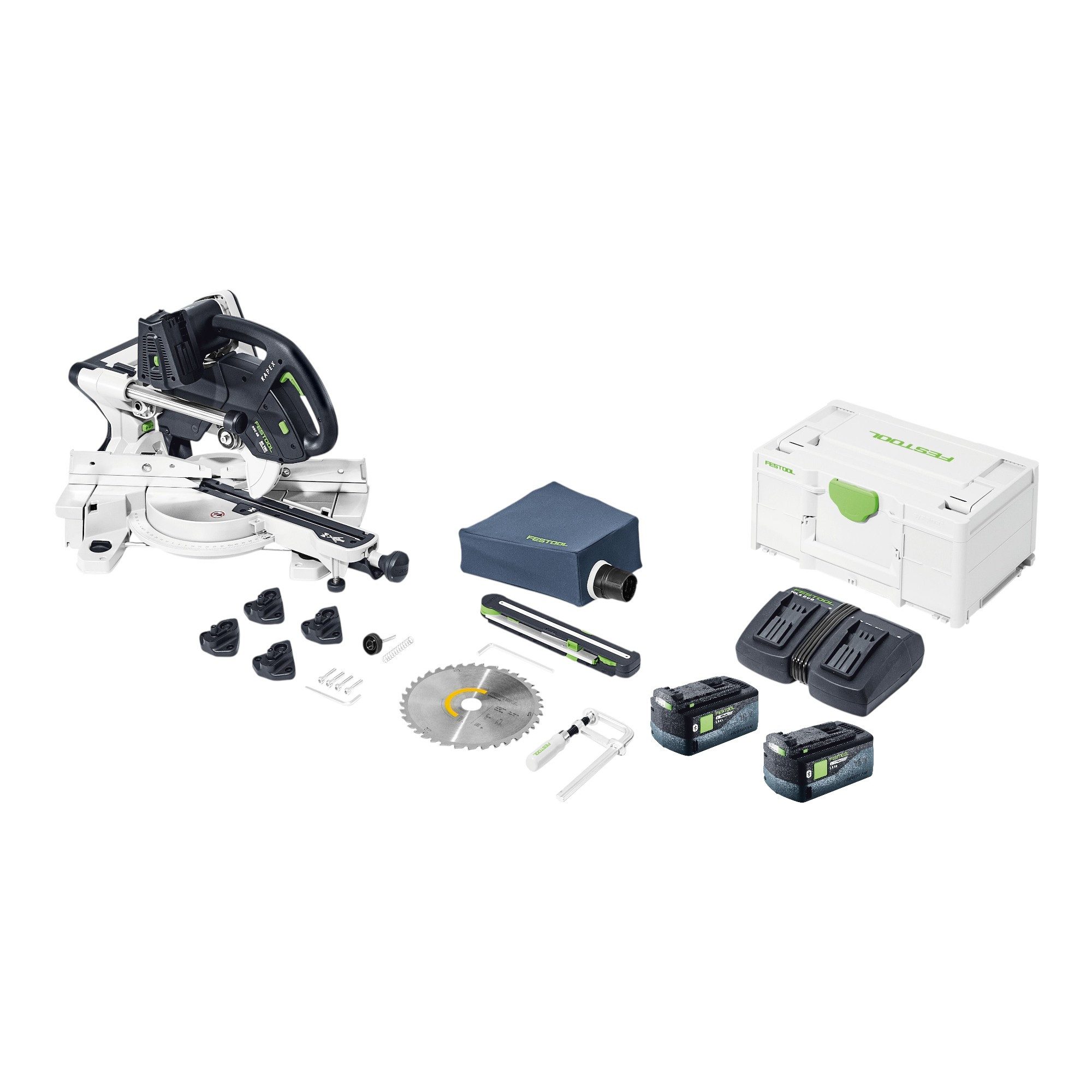 FESTOOL Akku-Kapp-Gehrungssäge KAPEX KSC 60 EB-Basic Akku Kapp Zugsäge 18 V / 36 V 216 mm Brushless