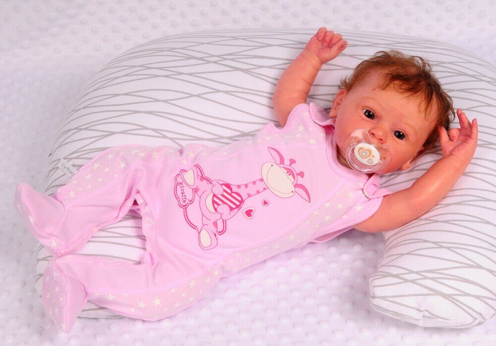 La Bortini Strampler, Jäckchen & Mütze Baby Anzug Strampler Hemdchen Mütze Set in Rosa mit Sternen aus reiner Baumwolle, 44 50 56 62 68 74