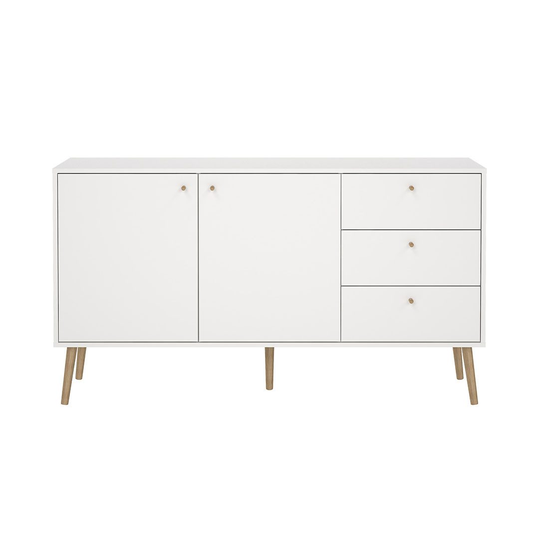 Sideboard Bodo Sideboard 2 Türen, 3 Schubladen weiß.