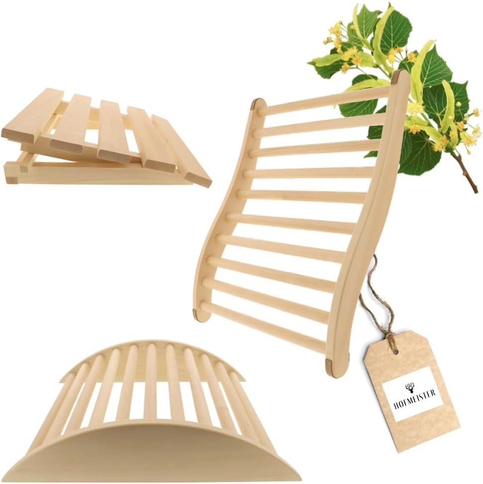 Hofmeister HOFMEISTER® Sauna-Set: Ergonnomische Rückenlehne, Kopfstütze & Beinstü