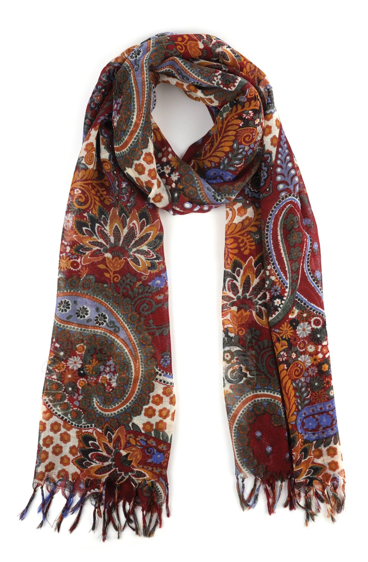 El Puente Schal Schal "Paisley", Handmade, Fair Trade