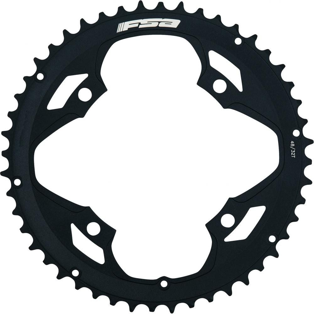Fahrradkette FSA Kettenblatt Road Pro 4-Arm 2x 120 mm x 48 T Schwarz - Schaltperfor