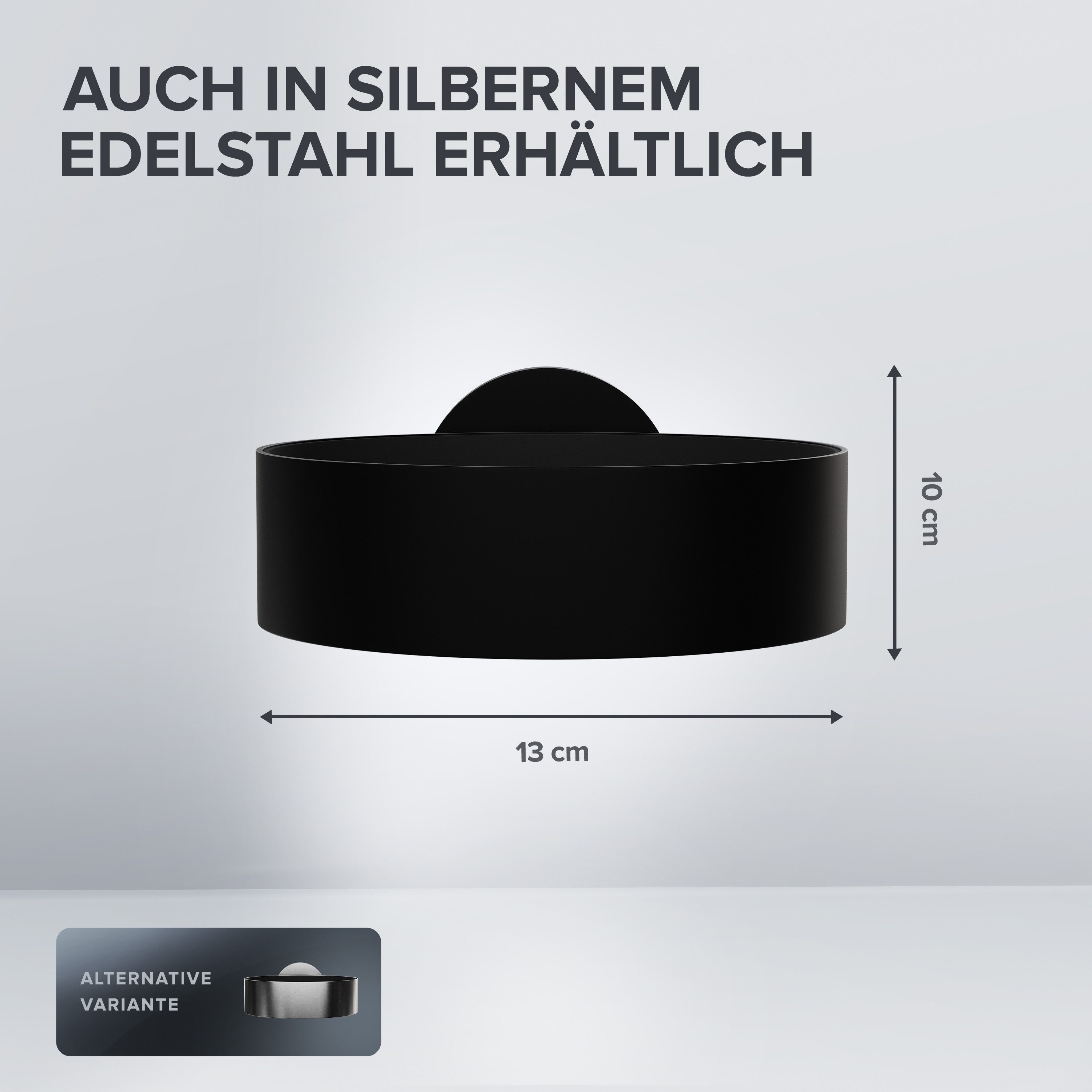 ovimar Haartrocknerhalter Kvitoya, (1-tlg., aus Edelstahl in Schwarz zur Zum Bohren)