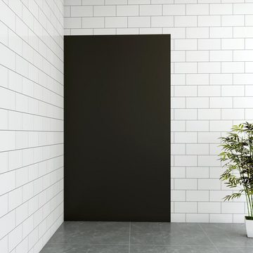 duschspa Duschrückwand 3mm schwarz PE-Aluminium Duschwandpaneele Duschwand, (Set), einfache Montage
