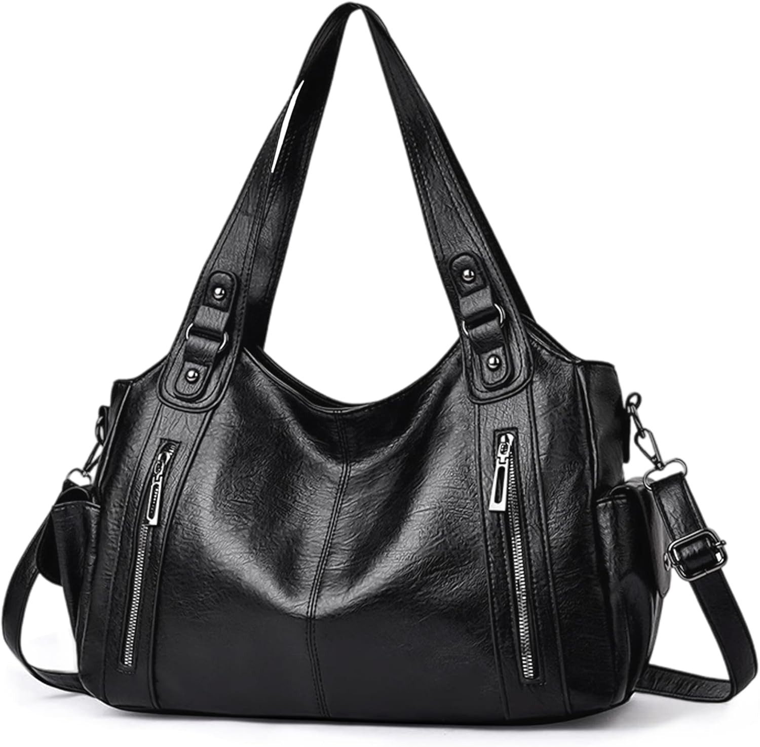 FOUORTUNATE-BEE Handtasche Große Damen-Shopper Tasche im Retro-Stil für Alltag & Arbeit, Vintage Umhängetasche für Damen, ideal für Reisen & Shopping