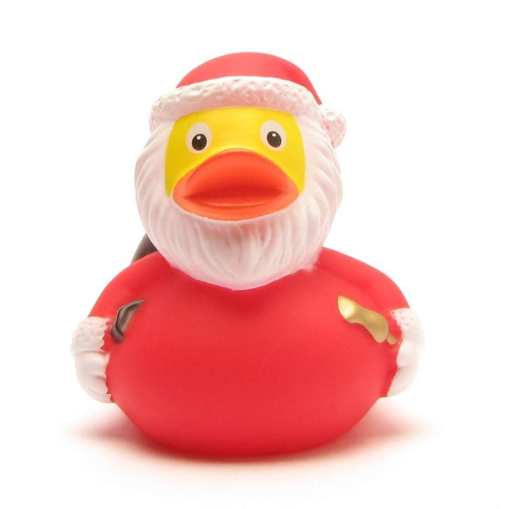 Weihnachtsmann Badespielzeug und Duckshop Badeente Glocke Sack Quietscheente mit -