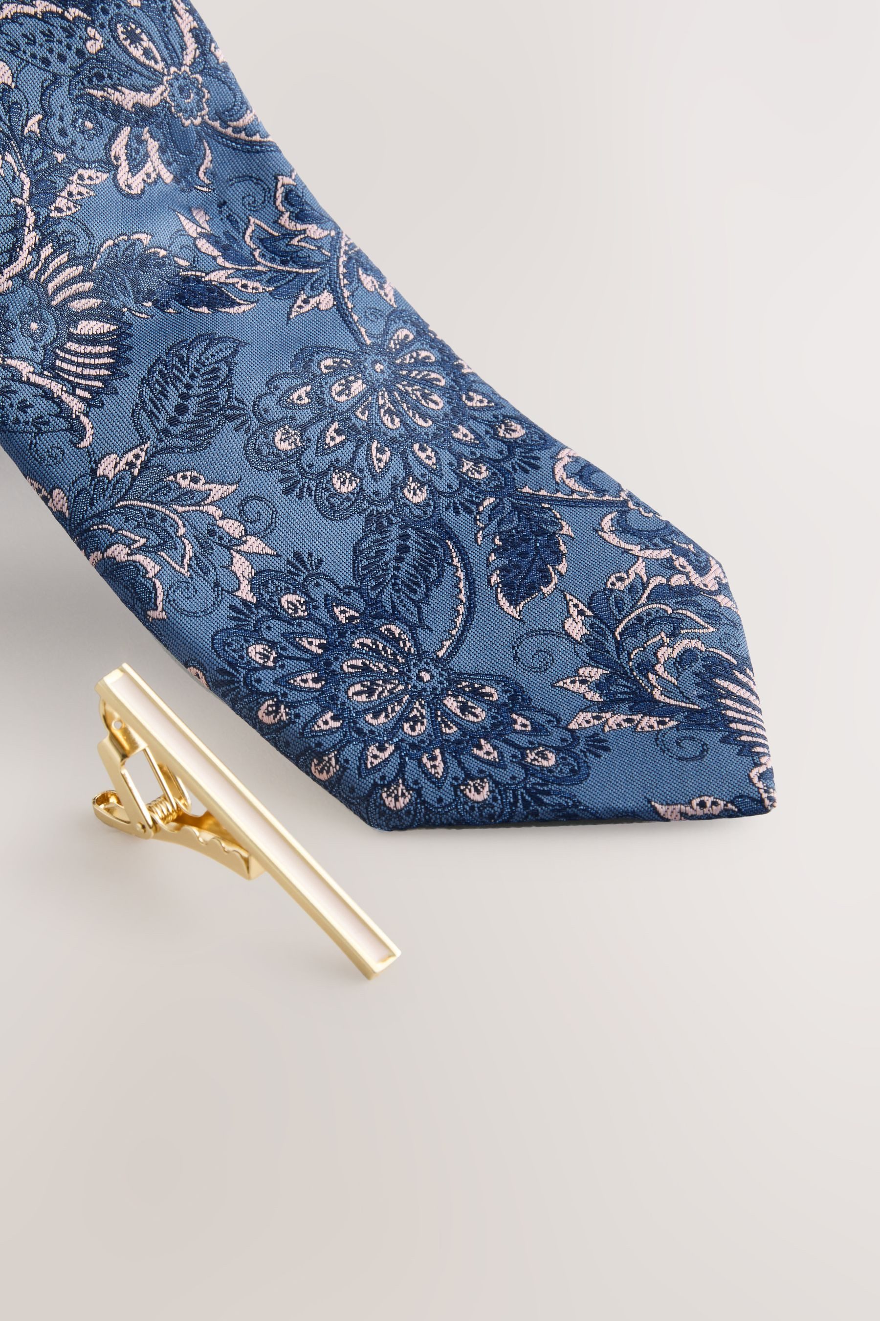 Next Krawatte Schmale Designer-Krawatte und Krawattenclip günstig online kaufen