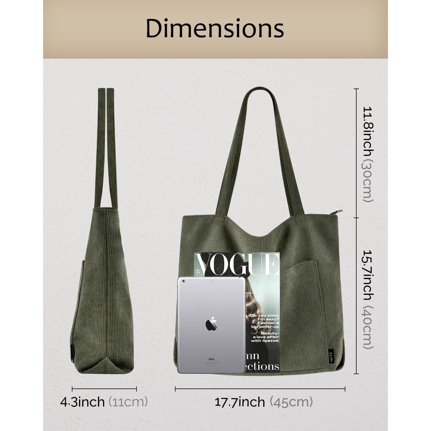 LuxusKollektion Shopper Damen Handtasche Große Tote Bag Umhängetasche Cord Stofftasche