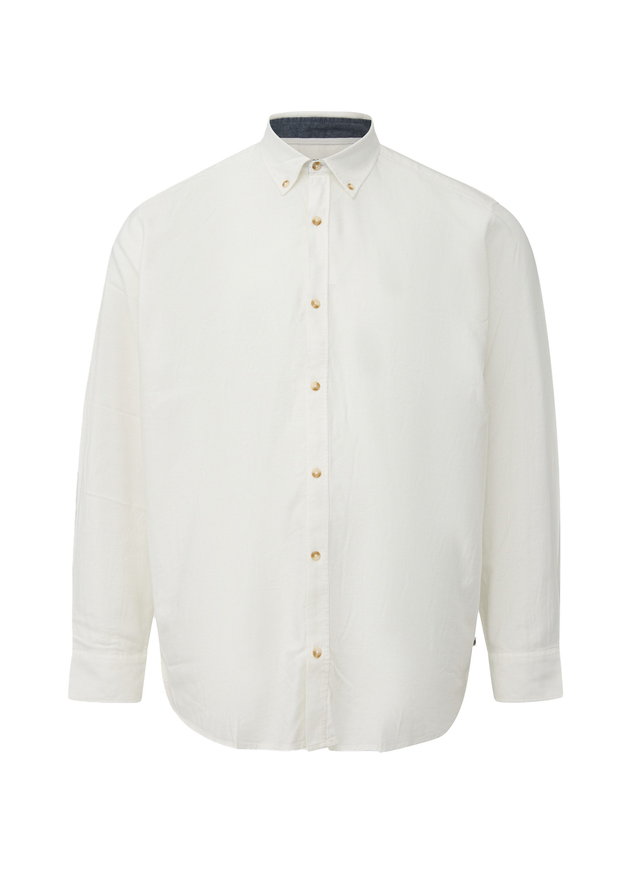 s.Oliver Langarmhemd Hemd Regular Fit: Soft-Touch-Hemd mit Button Down-Kragen