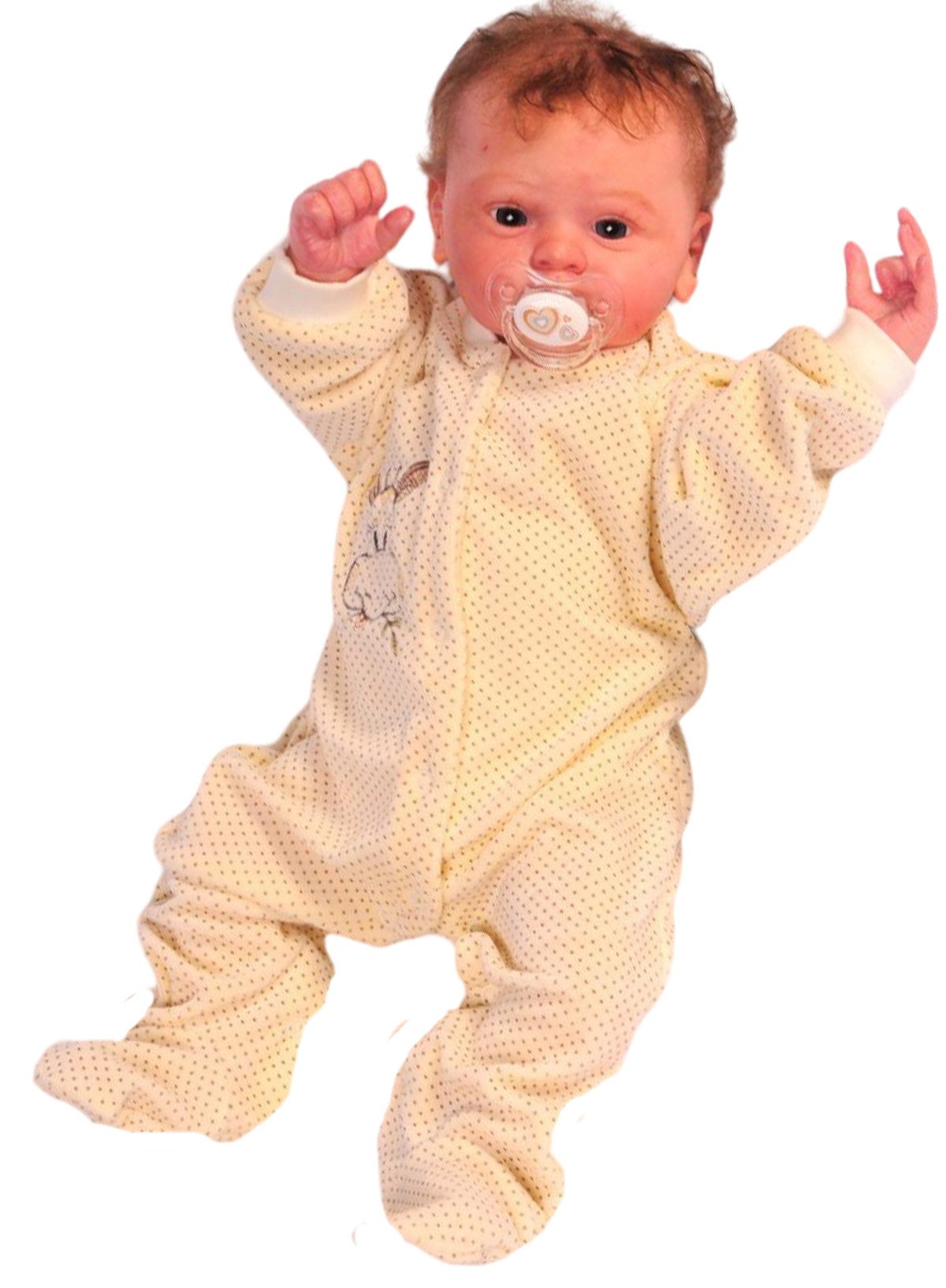 La Bortini Strampler Baby Overall Schlafanzug aus weichem Velours Schlafstrampler aus Nicki-Stoff, 44 50 56 62 68 74 80 86