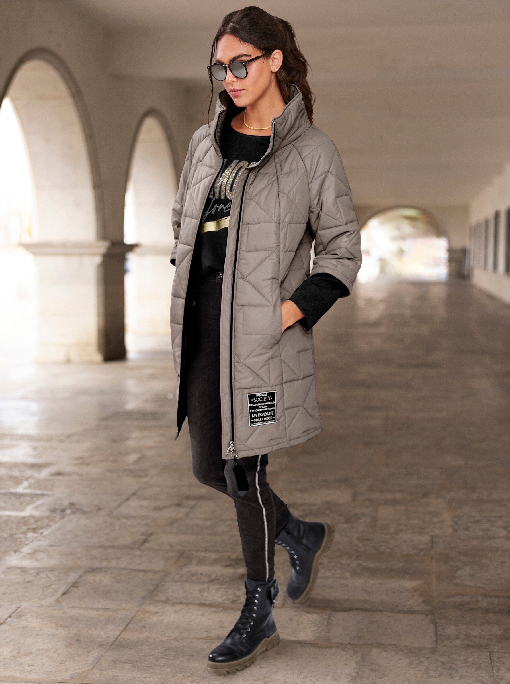 heine Allwetterjacke Kurzmantel Langarm