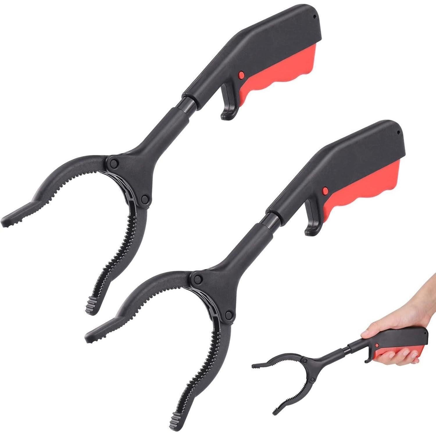 LuxusKollektion Greifzange 2er Set Müllgreifer 30cm Kinder Senioren Greifzange Müllsammelzange
