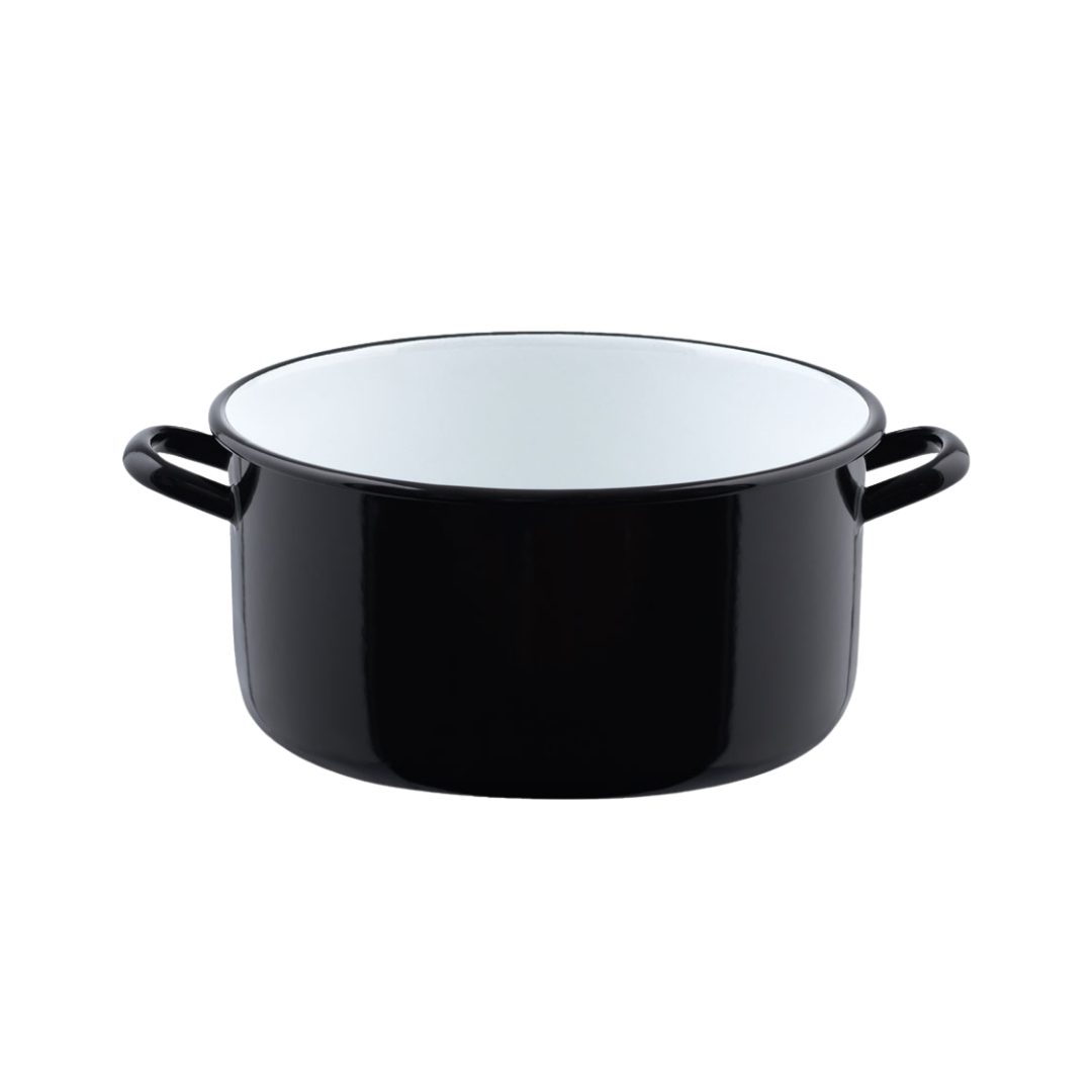 Riess Kasserolle Riesen halbhoch Kasserolle mit Bördel 4 l, Emaille