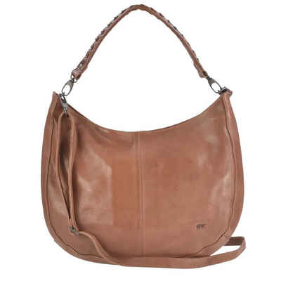 Bear Design Umhängetasche "Kirsten" Baltic Leder, Handtasche, Shopper, Damen Schultertasche 40x35cm, Leder in cognac