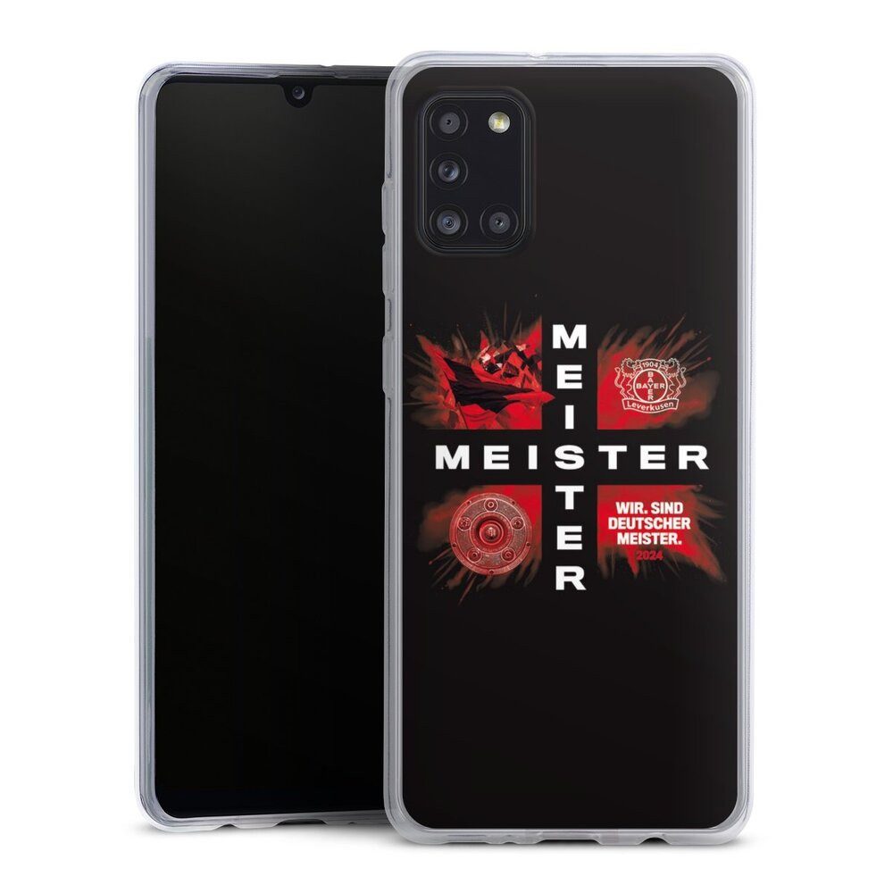 DeinDesign Handyhülle Bayer 04 Leverkusen Meister Offizielles Lizenzprodukt, Samsung Galaxy A31 Slim Case Silikon Hülle Ultra Dünn Schutzhülle