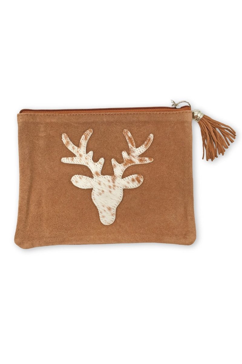 Mars & More Fellkissen Kosmetiktasche - ROTHIRSCH - braun