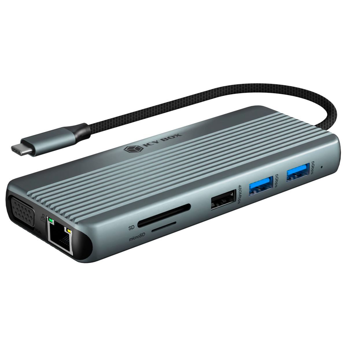 ICY BOX IB-DK4062-CPD Multi Dockingstation Netzwerk-Switch