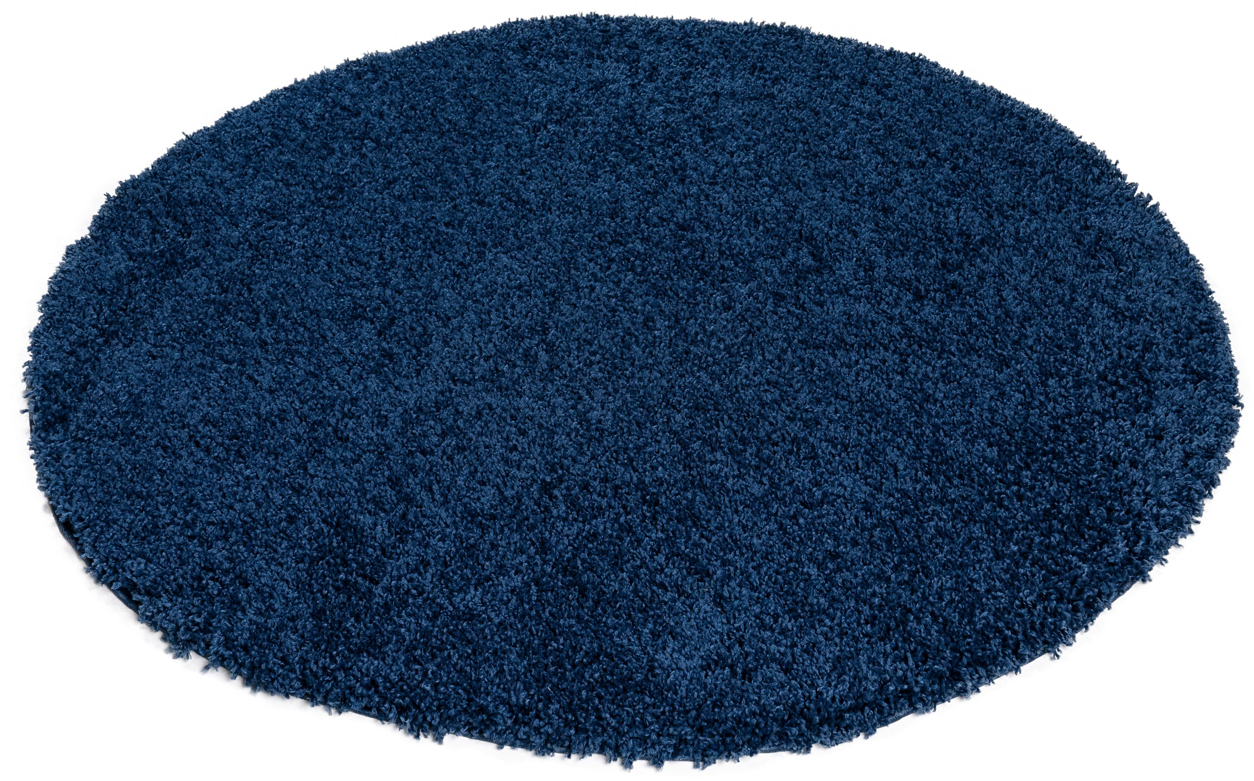 OTTO home Teppich Shaggy 30, rund, Höhe: 30 mm, Teppich in Uni-Farben, besonders weich und kuschelig, Wohnzimmer