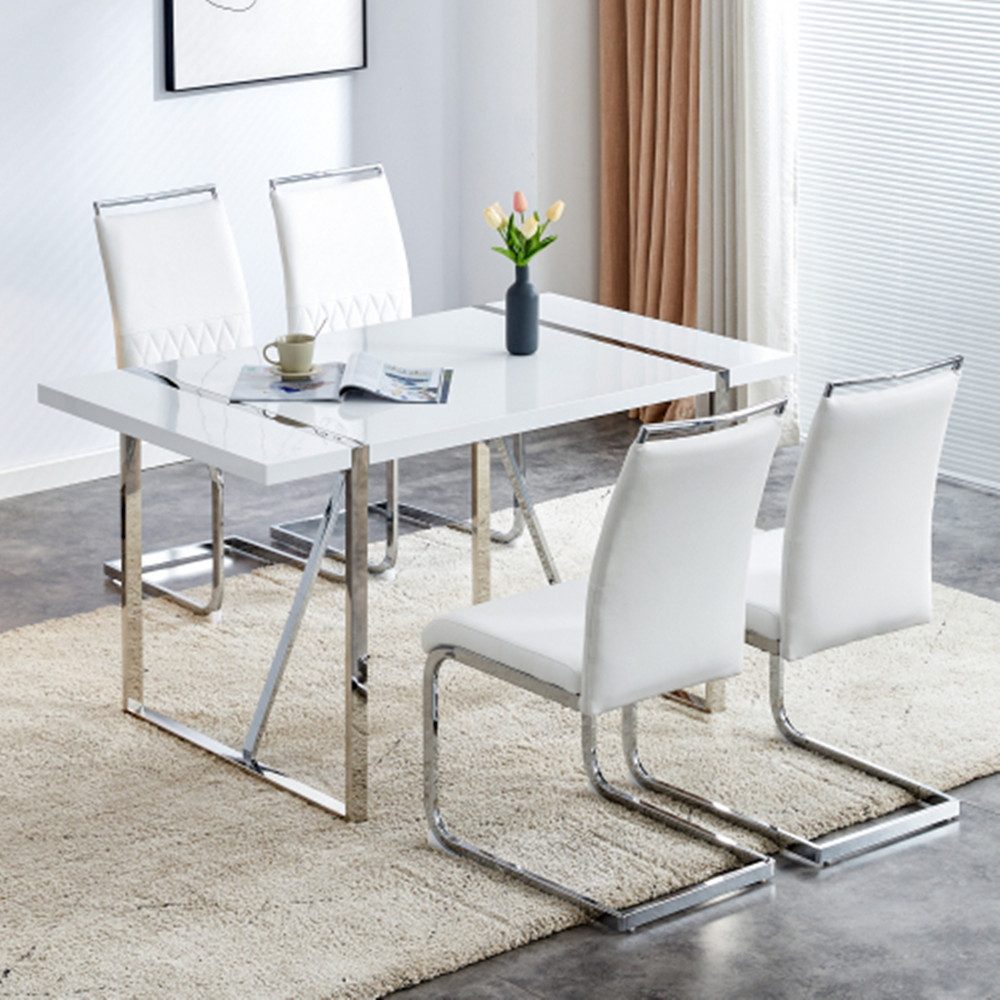 XDeer Esszimmerstuhl 4er Set Esszimmerstühle,Rücken gepolstert Side Chair, günstig online kaufen