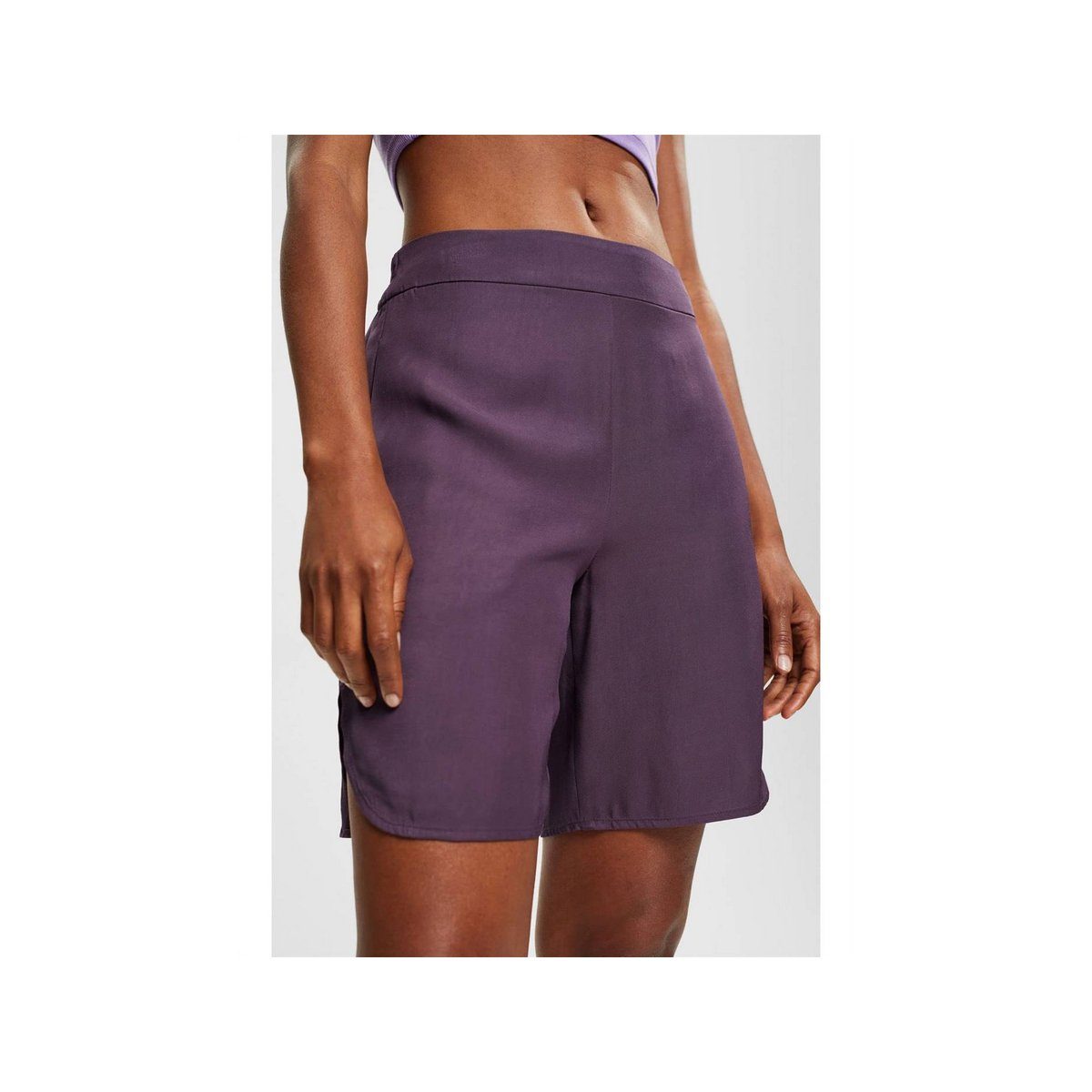 purple uni dark Shorts Esprit regular (1-tlg)