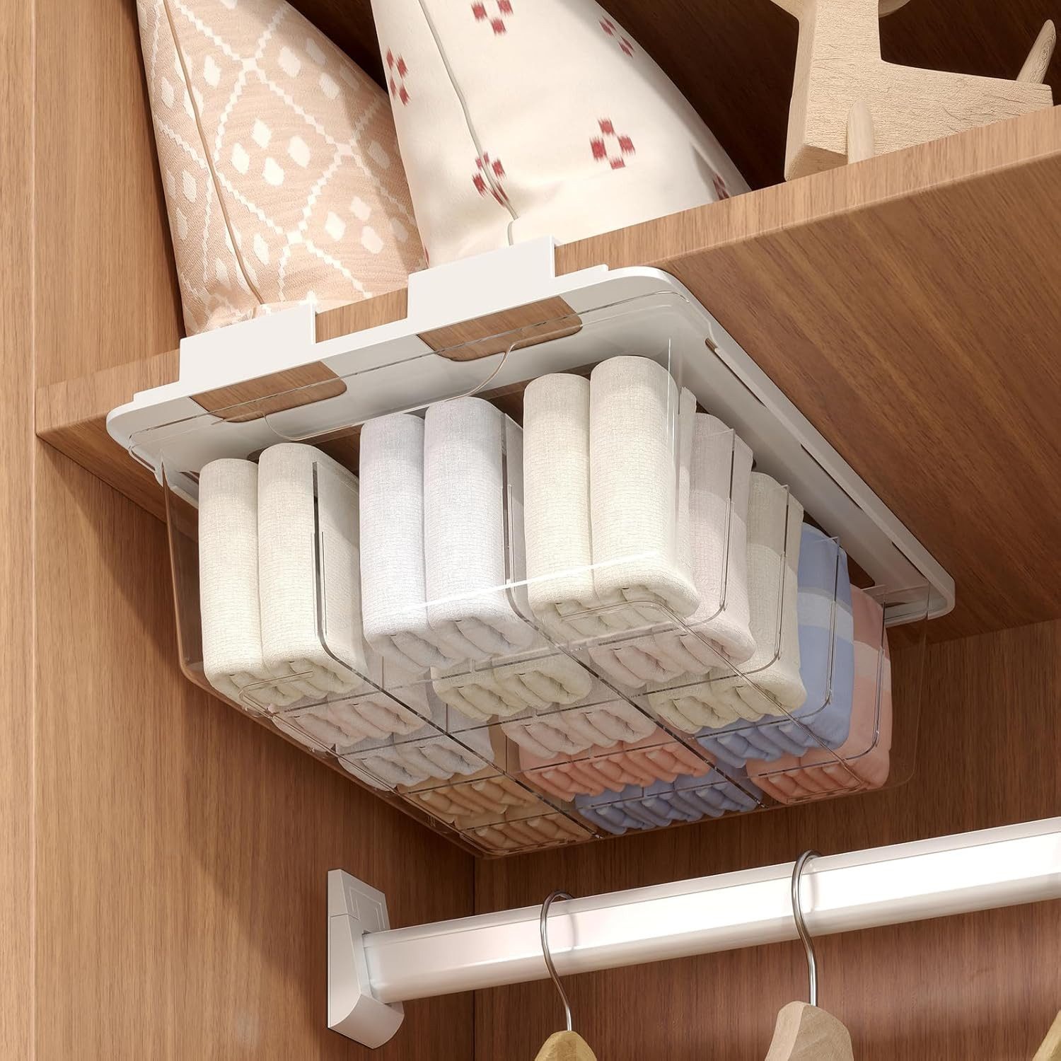 Youyijia Aufbewahrungsbox Wandmontierte Unterwäsche & Socken Aufbewahrungsbox