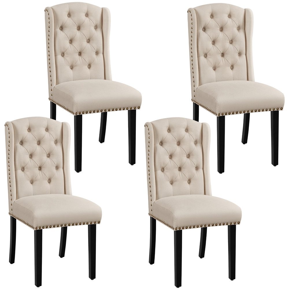 Yaheetech Esszimmerstuhl 2/4/6er Set Küchenstuhl (4 St), Polsterstuhl bis 1 günstig online kaufen