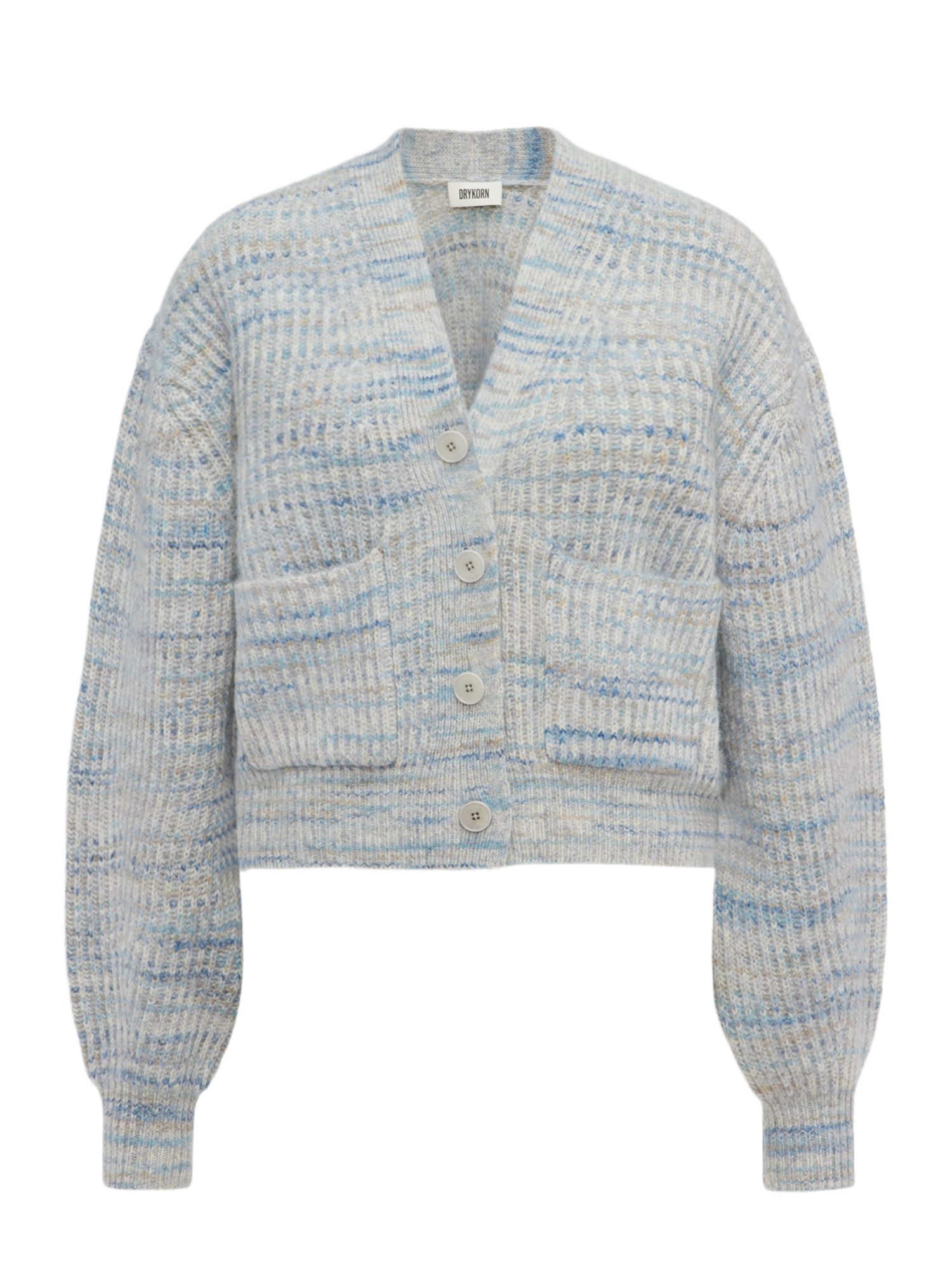Drykorn Strickpullover bunt,Casual,Wolle,Unifarben,V-Ausschnitt,Lang,Relaxed Fit