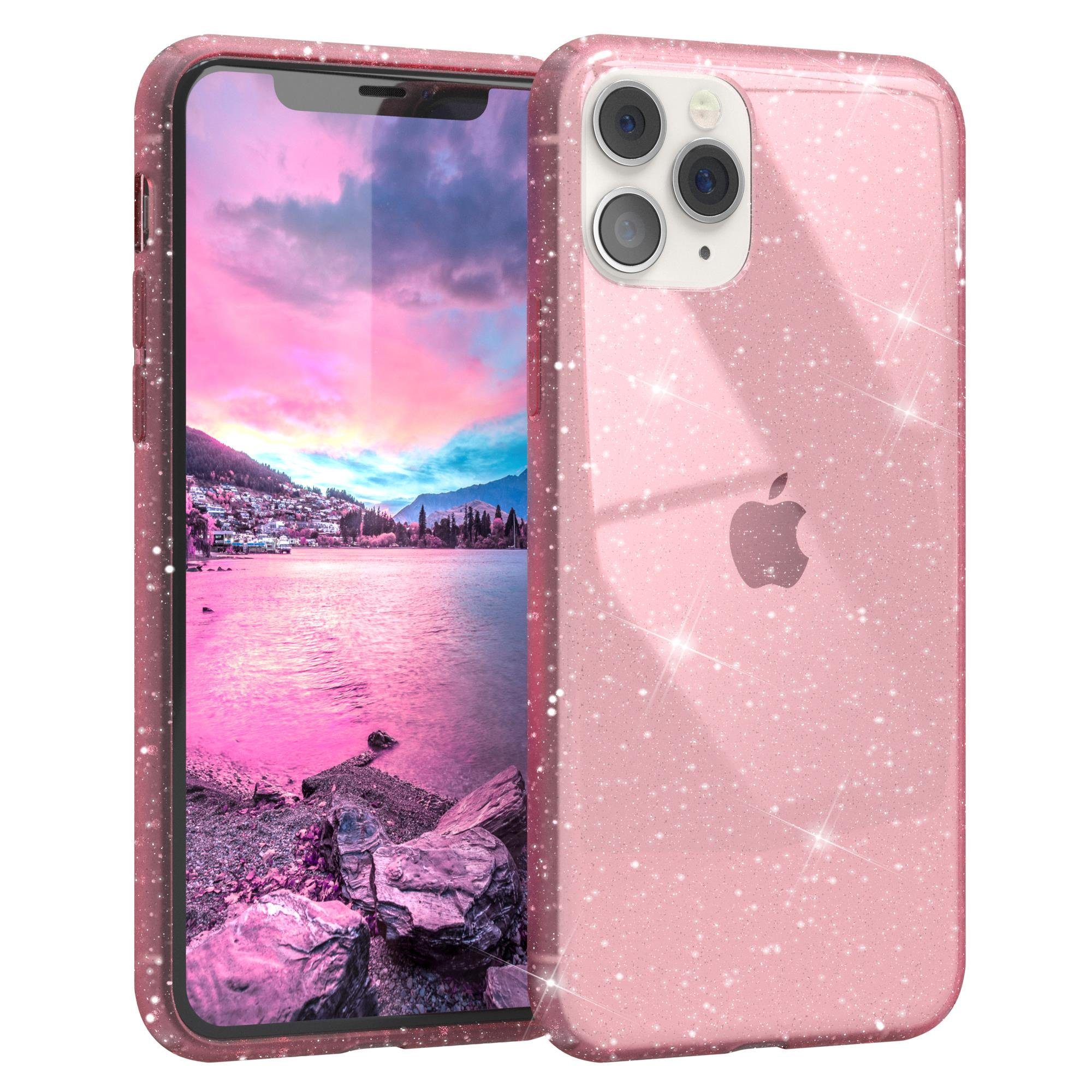 EAZY CASE Handyhülle Glitter Case für Apple iPhone 11 Pro 5,8 Zoll, Phone Case Silikonhülle kratzfest Girly Slimcover Handy Tasche Pink
