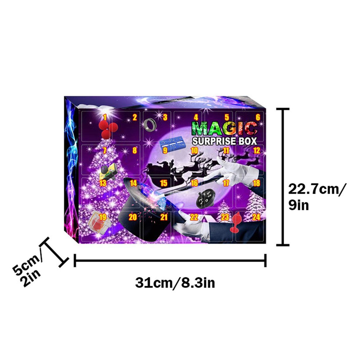 Blindbox, (1-tlg) Die Magische Blindbox lustige Weihnachtsatmosphäre, Sterne Geschenk, Adventskalender