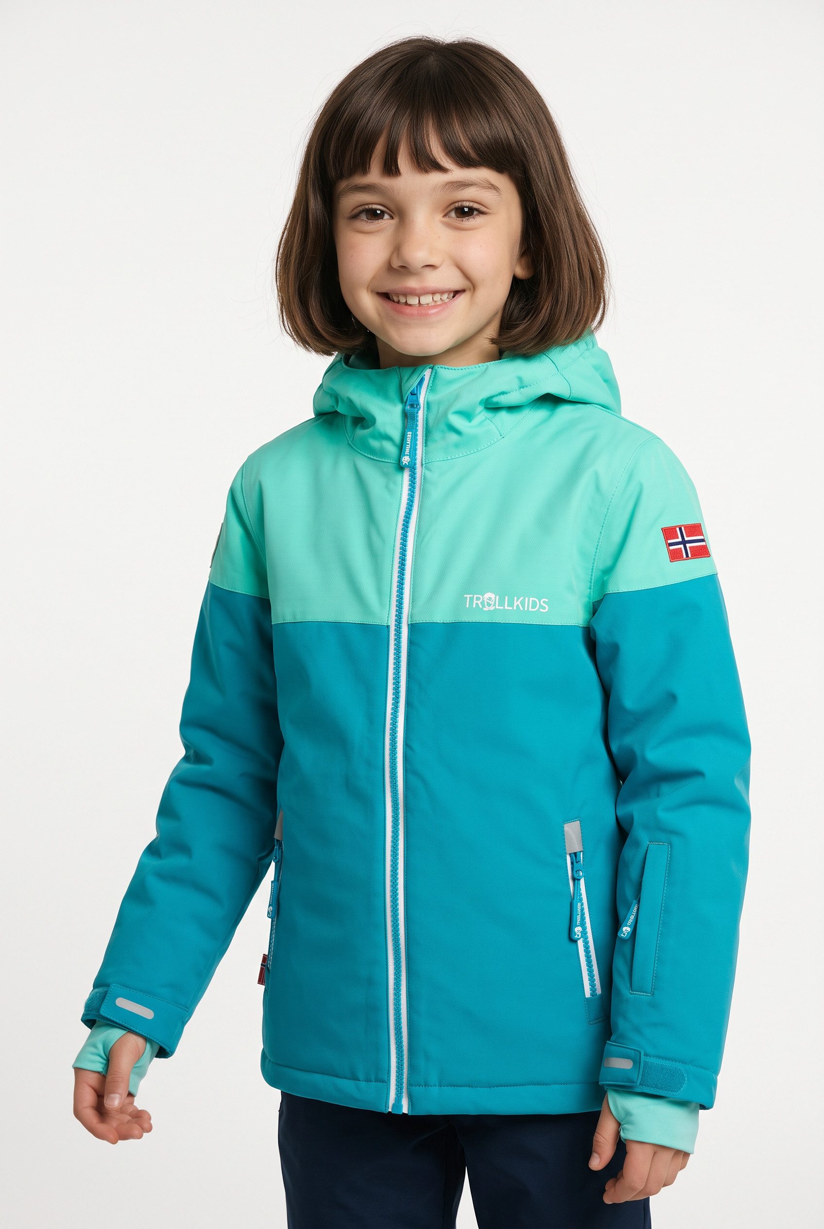 TROLLKIDS Winterjacke GIRLS HALLINGDAL JACKET sportlich, aus Polyester, atmungsaktiv, wasserdicht, winddicht