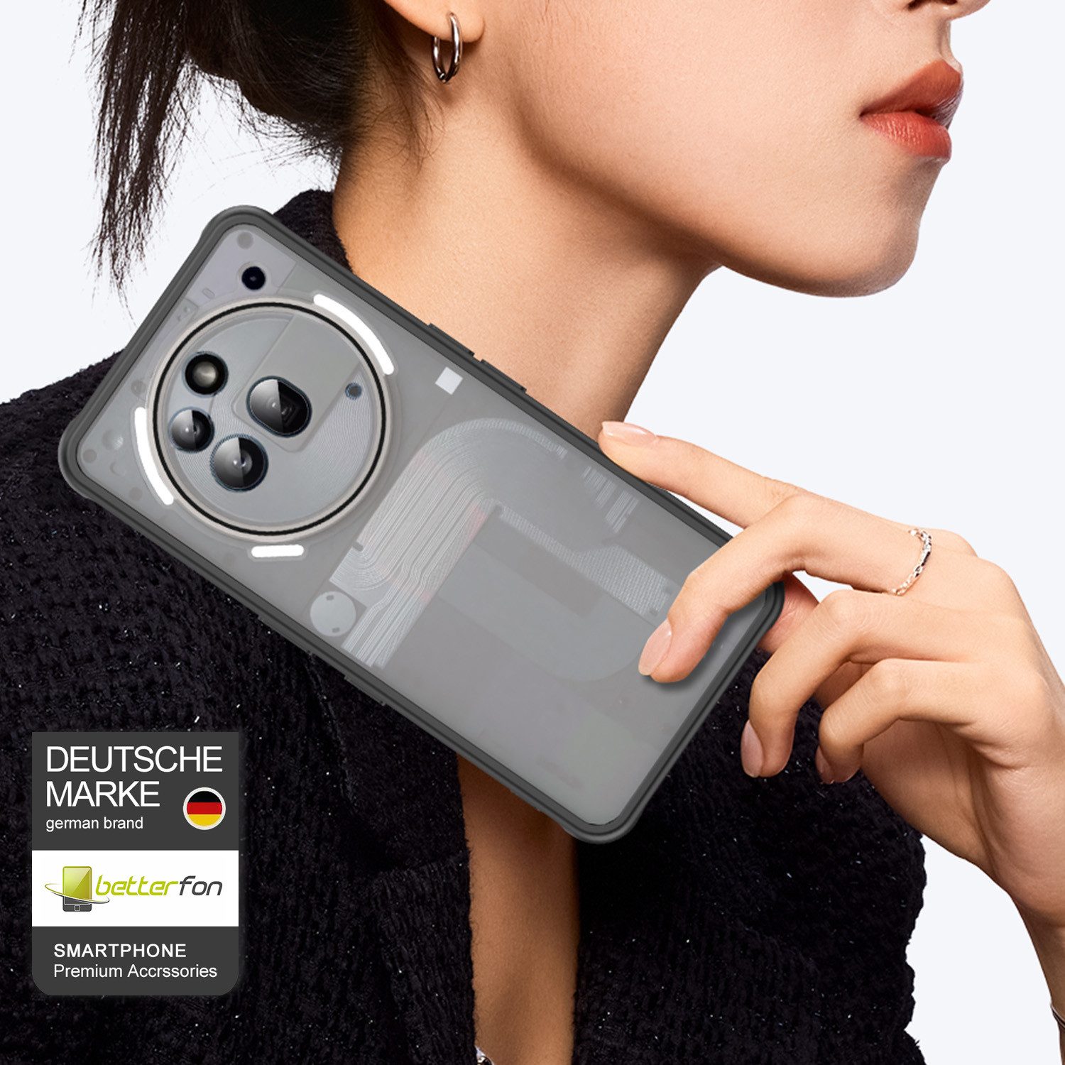 betterfon Handyhülle für Nothing Phone Modelle Hülle Matt Stoßfest Schutzhülle Back cover, Stoßdämpfendes TPU schützt vor Stürzen und Kratzern