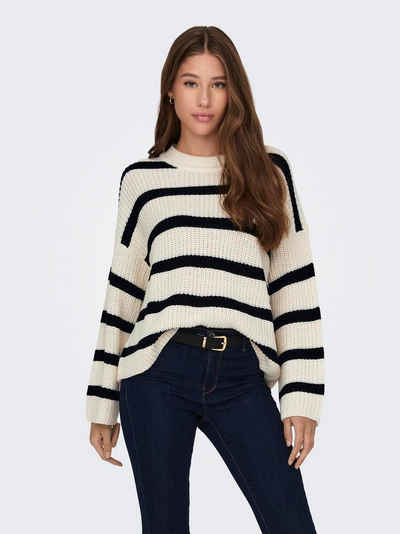 JDY Strickpullover JDYJUSTY L/S STRIPE PULLOVER KNT NOOS