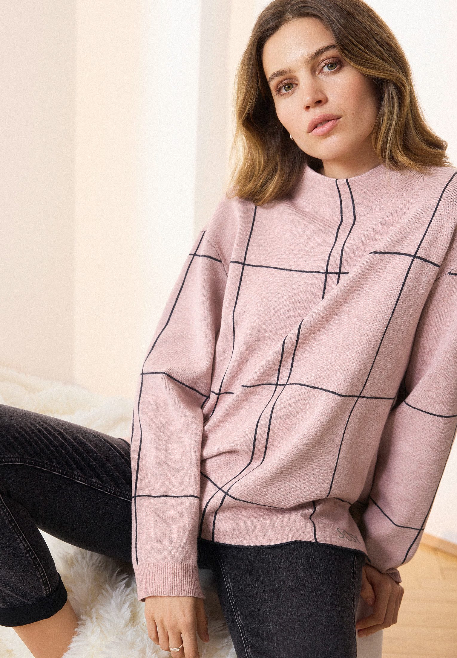 Betty Barclay Strickpullover Damen Strickpullover kariert (1-tlg) günstig online kaufen