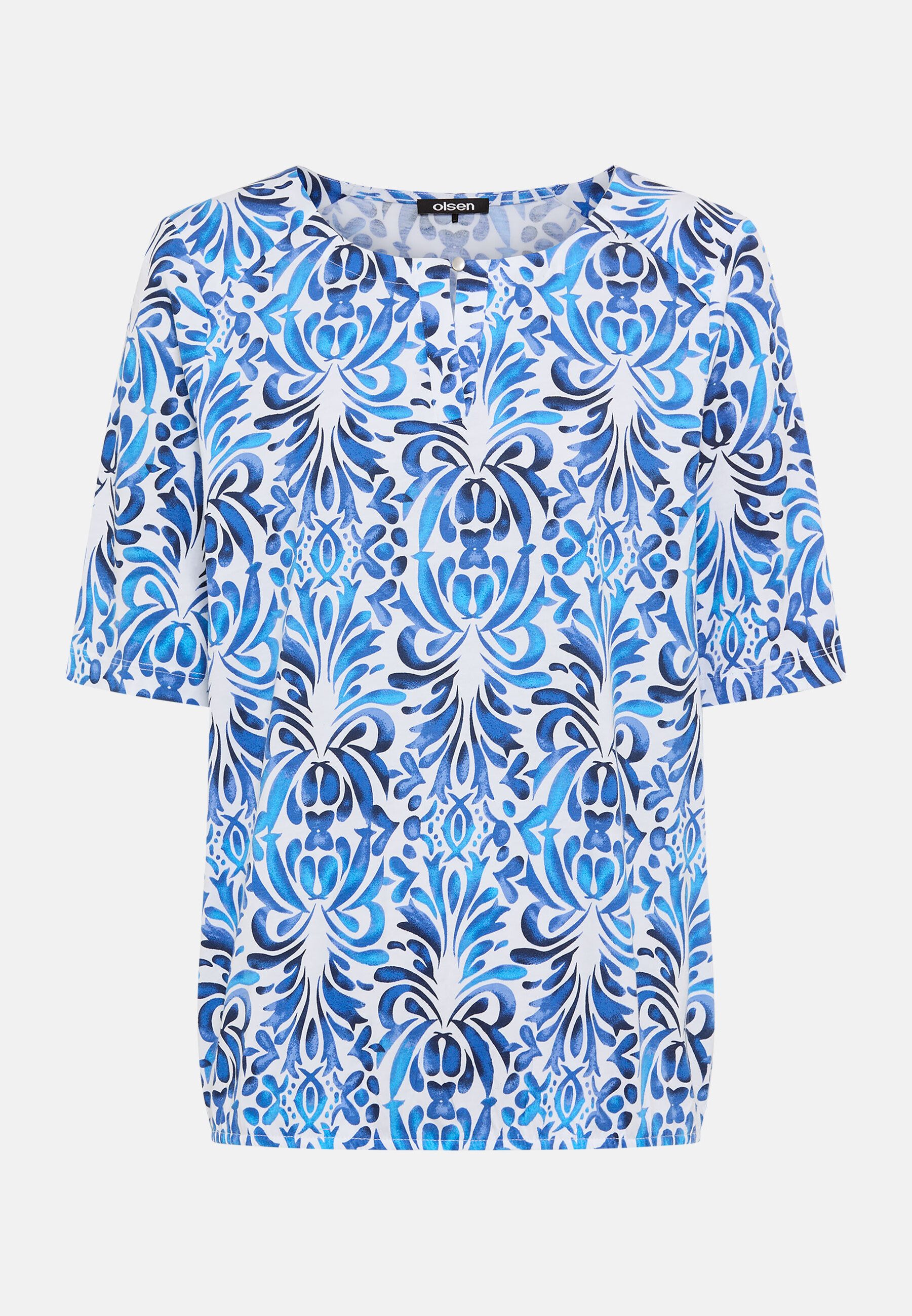 Olsen T-Shirt Shirt mit Allover-Dessin