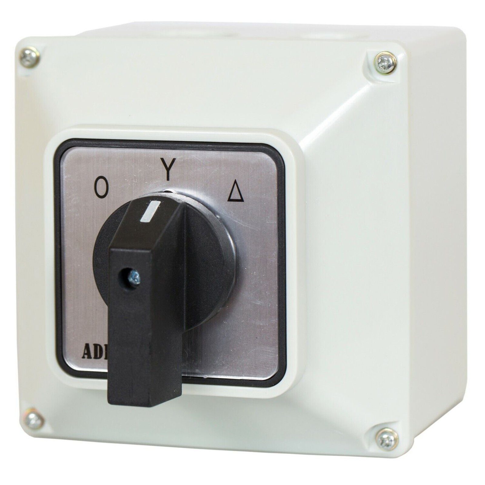 ADELID Schalter, Universal-Nockenschalter 0-Y-T Drehschalter im Gehäuse 16A 230/400V 3 Phase 3 Positionen IP65