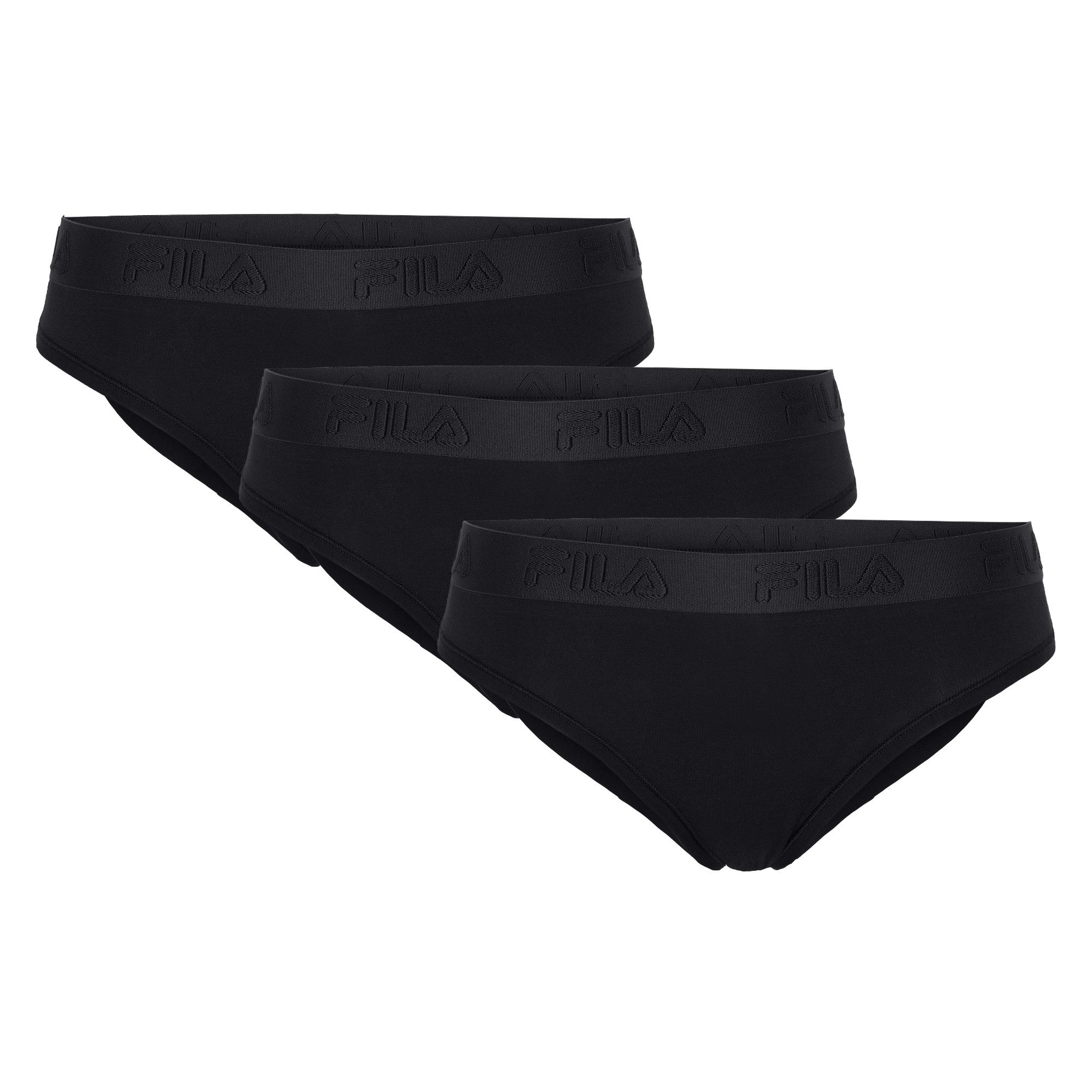 Fila Brasilslip (3er Pack) Baumwollmix, elastisch, Logobund