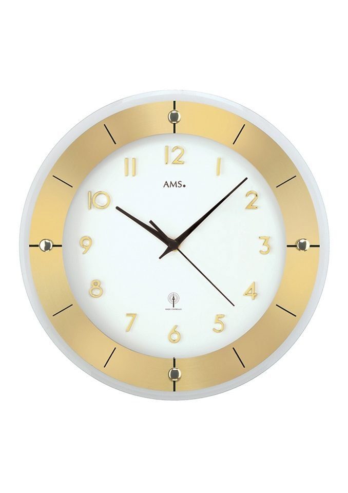 AMS Funkwanduhr F5850 (Quarz,Mineralglas,Wohnzimmer,Esszimmer,Küche,Arbeits günstig online kaufen