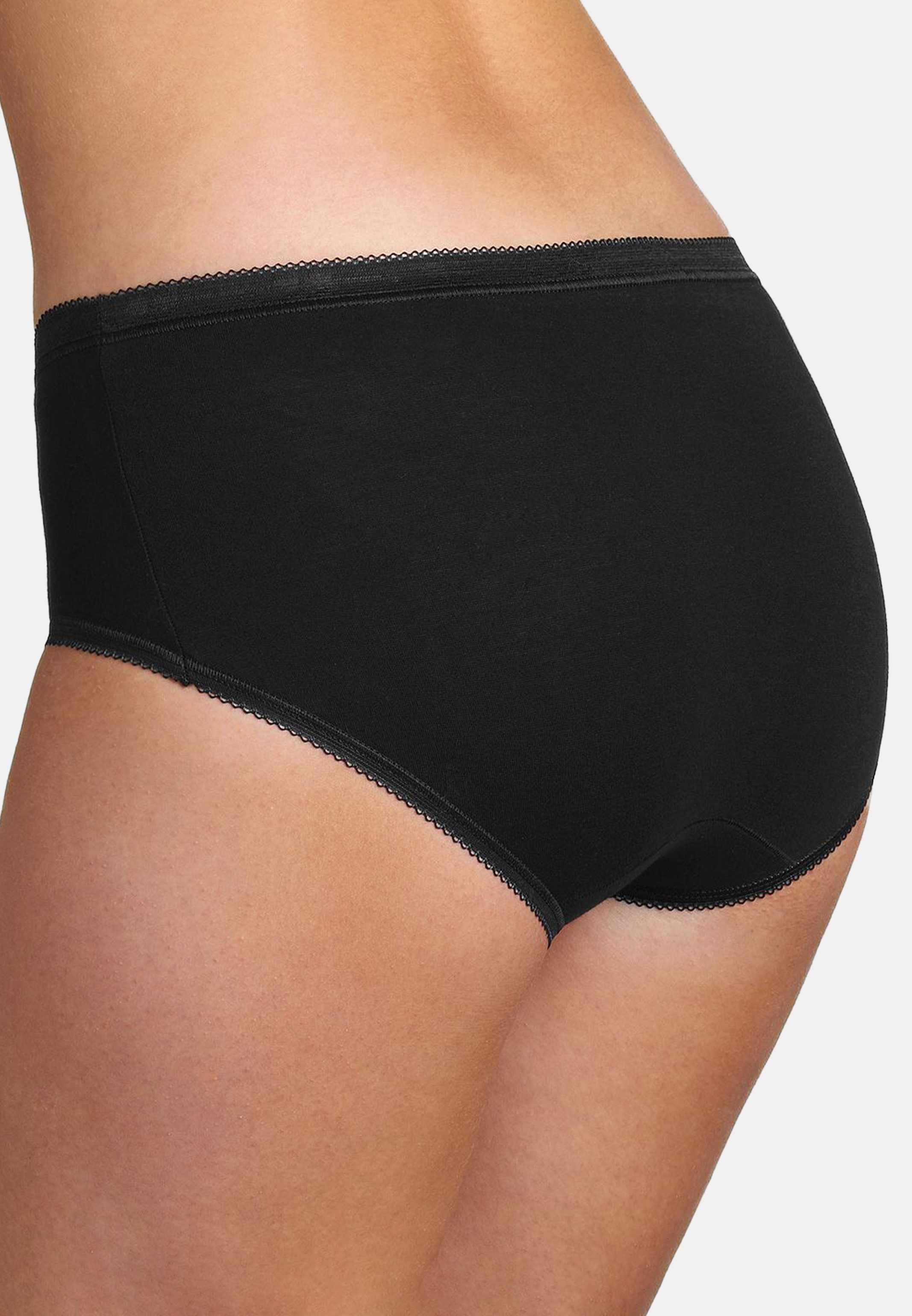 sloggi Midislip 6er Pack Basic + (Spar-Set, 6-St) Midi Slip - Baumwolle - Atmungsaktiv - Perfekter Sitz