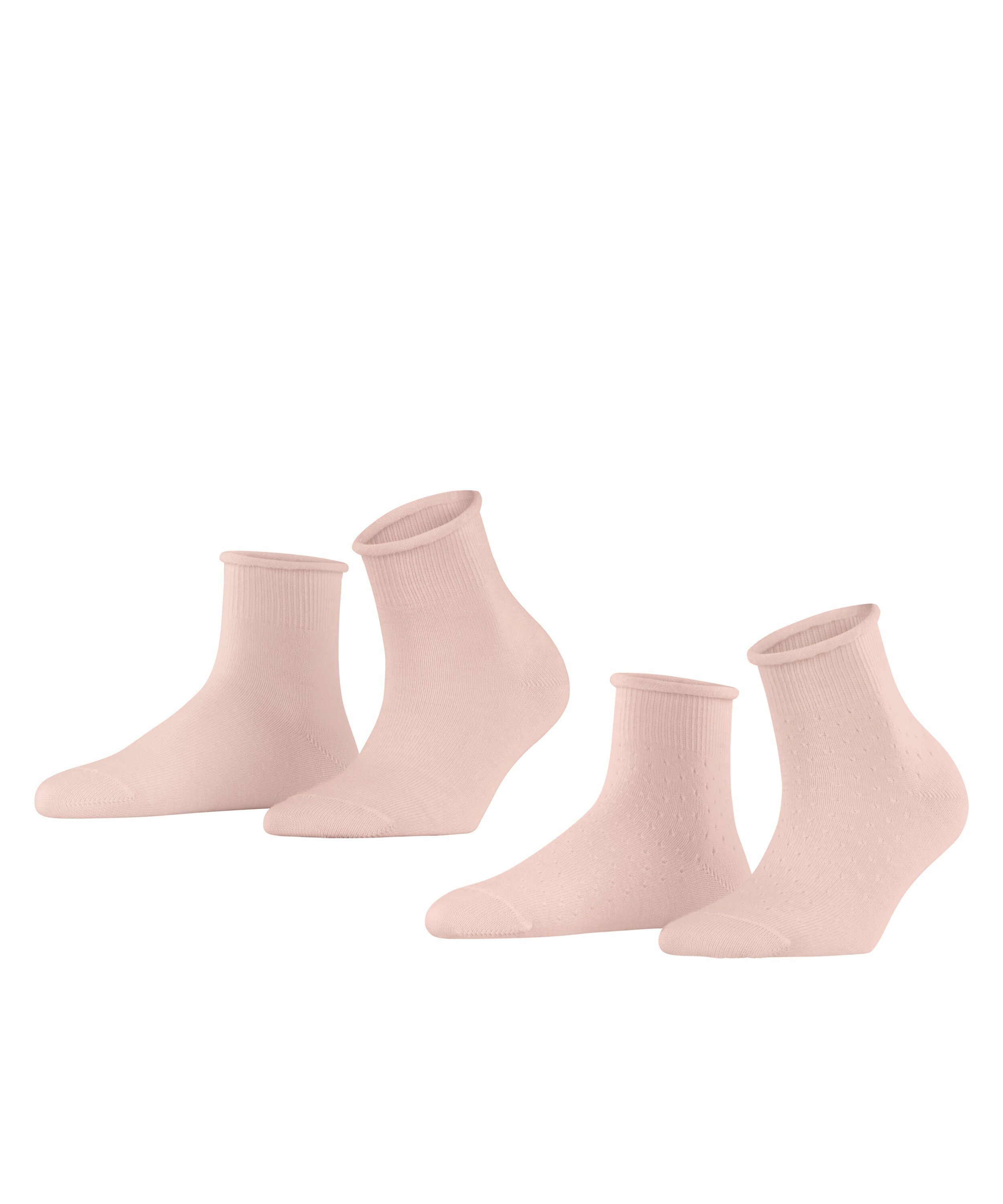 Esprit Kurzsocken Cozy Dot 2-Pack Kurzsocken mit femininen Rollrand (2-Paar) mit femininen Rollrand