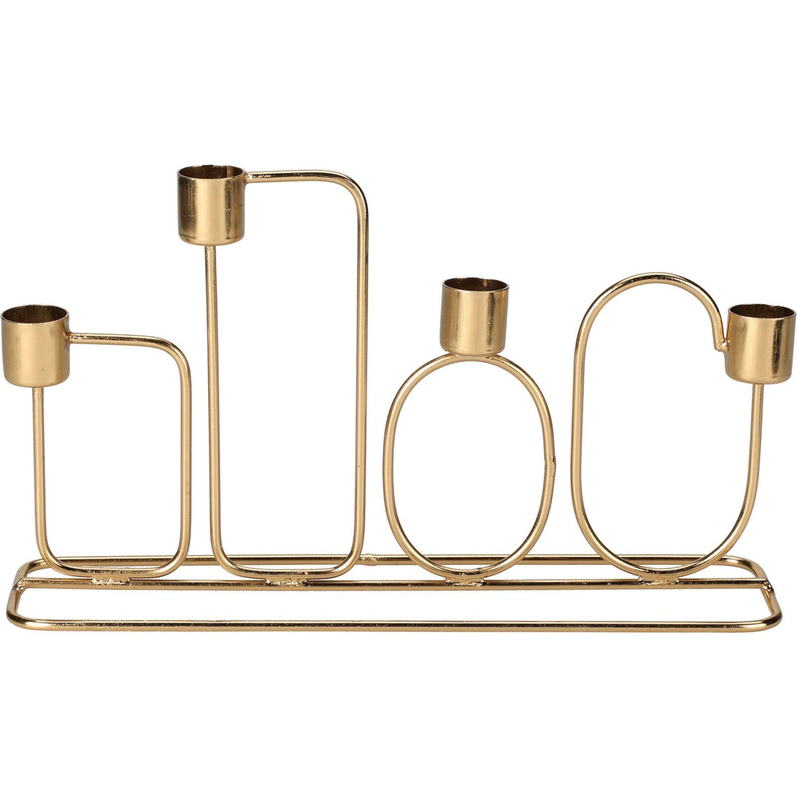 Home & styling collection Kerzenhalter Kerzenständer, geometrische Formen, 27 x 16 cm (Kerzenhalter)